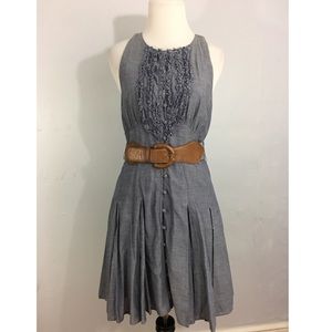 Chambray racer back dancing dress
